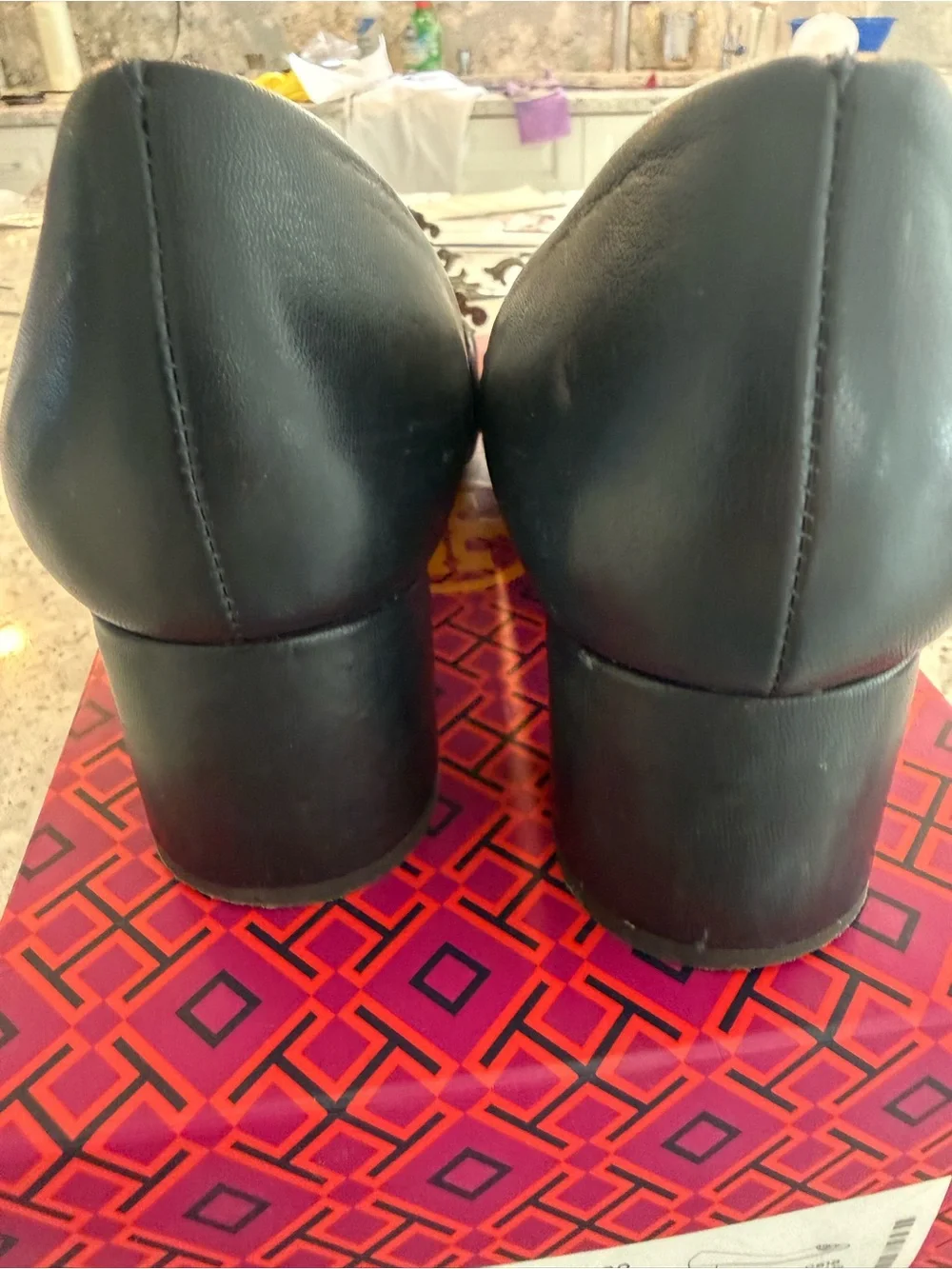 Tory Burch Navy Benton 50mm pump size 9